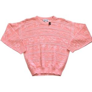 Vintage Jennifer Adams Womens Novelty Sweater Sz L Pink Bows Girlcore Cottage